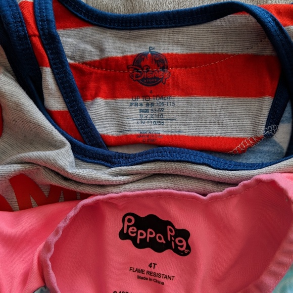 Girls Peppa Pig and Minnie Mouse nightgowns 4T - Picture 4 of 4